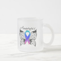 Conscience de papillon de tatouage - cancer de la  mugs à café