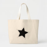 Contour blanc audacieux d'étoile noire sacs en toile
