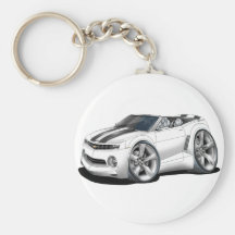 Convertible 2012 Blanc-Noir de Camaro Porte-clefs