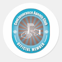 Cooler Versicherungs-Agent-Verein Runder Aufkleber