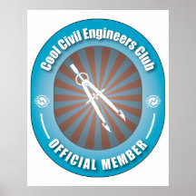 Cooler ziviler Ingenieur-Verein Plakatdrucke