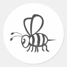 Cooles Bienen-Schwarz-Kontur-Logo-Tätowierungs-Hem Sticker