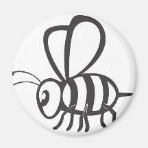 Cooles Bienen-Schwarz-Kontur-Logo-Tätowierungs-Hem Magnete