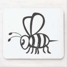 Cooles Bienen-Schwarz-Kontur-Logo-Tätowierungs-Hem Mousepads