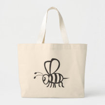 Cooles Bienen-Schwarz-Kontur-Logo-Tätowierungs-Hem Tragetasche