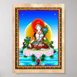 Cooles orientalisches tibetanisches thangka weiße  poster