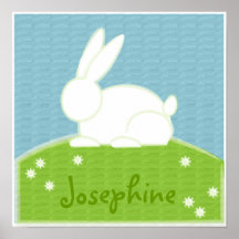 copie de CRÈCHE de bébé personnalisée par LAPIN pe Posters
