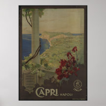 Copie de voyage de Capri Napoli rétro d'annonce vi
