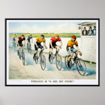 Copie vintage d'affiche de bicyclette