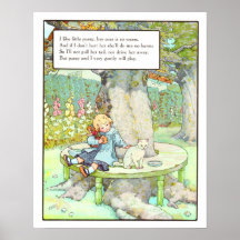 Copie vintage de crèche 'j'aime peu de pussy poster