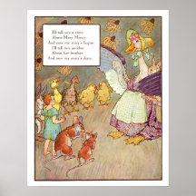 Copie vintage Mary Morey de crèche Affiches