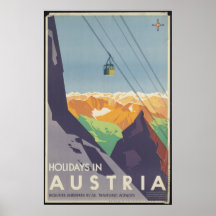 Copies de voyage de l'Autriche rétros d'annonce vi
