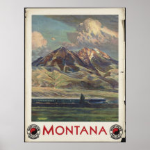 Copies de voyage du Montana rétros d'annonce vinta