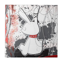 Coque ipad de lapin de goth de Kawaii Carreaux En Céramique