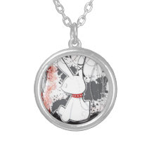 Coque ipad de lapin de goth de Kawaii Colliers