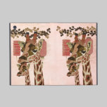 Coque ipad rose de girafes en bronze de Rosa icoque powis