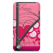 Coque iphone d'amour de fleur de bande dessinée coque barely there iPod
