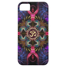 Coque iphone d'Aum d'art de fractale d'anges de Qu Coques iPhone 5