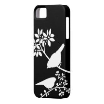 Coque iphone noir et blanc de coutume d'oiseaux iPhone 5 case