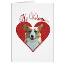 Corgi de Gallois de cardigan mon Valentine Carte De Vœux