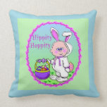 Costume de lapin de Pâques Coussin