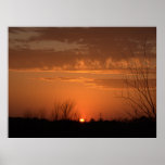 Coucher du soleil du Kansas Poster