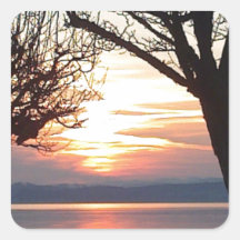 Coucher du soleil mer autocollants