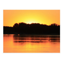 Coucher du soleil sur le fleuve Missouri Carte Postale