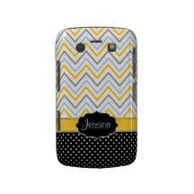 Couleur d'arrière - plan de PixDezines Chevron yel Coque Blackberry