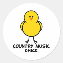 Countrymusik-Küken Stickers