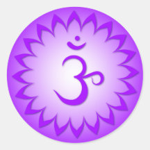 Couronne Chakra - Sahasrara Autocollant Rond