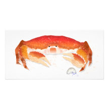 Crabe rouge cartes de vœux avec photo