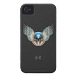 Crâne de chrome et cas d'iPhone 4/4s d'ailes Coque Case-Mate iPhone 4