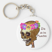 Crâne de Dia de los Muertos Porte-clés