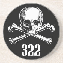 Crâne et os 322 dessous de verres