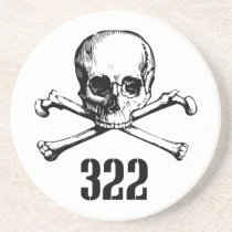 Crâne et os 322 dessous de verres