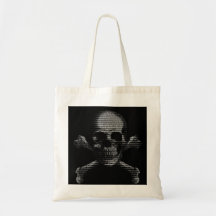Crâne et os croisés de pirate informatique sac en toile