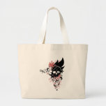 CRÂNE GRUNGE NOIR DE REMOUS - ROUGE SAC EN TOILE