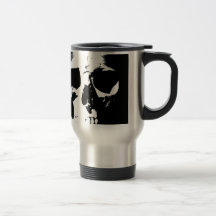Crâne noir et blanc mugs