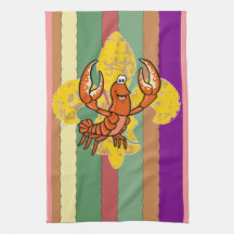 Crawfish Fleur De Lis Handtücher