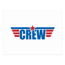 Crew Wings Abzeichen - Luftfahrt Postkarten