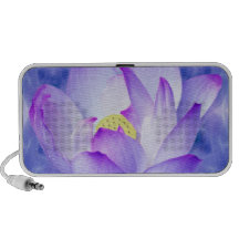 Cristaux pourpres de fleur et de fractale de lotus haut-parleurs