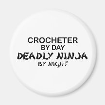 Crocheter tödliches Ninja bis zum Nacht Magnete