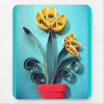 Crocus jaune de Quilling Tapis De Souris