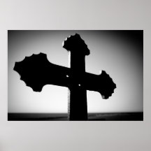 Croix avec des trous de balle poster