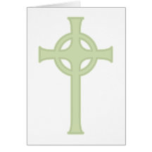 Croix celtique verte carte de vœux