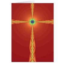Croix solaire carte de vœux