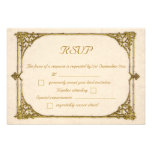 Cru/cartes antiques de réponse du style RSVP de ca Cartons D'invitation