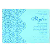 Cru de bleu de Skyler d'invitation de bat mitzvah