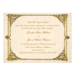 Cru de faire-part de mariage de soirée/cadre antiq